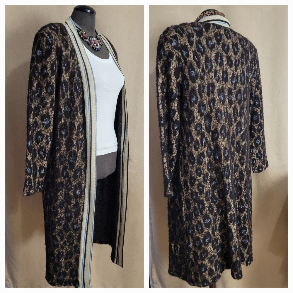 Leopard Print Long Cardigan